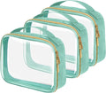 TSA Approved Travel Toiletry Bag, 3 Pack Clear Makeup Bags by FAYORORY
