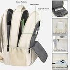 MATEIN Beige Laptop Backpack 15.6 Inch, Lightweight Sturdy Bag - Image 3
