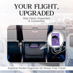 SO~MINE Airplane Pocket Organizer | Tray Table Cover | In Flight Seat Back - Image 2