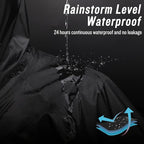 Mens Long Hooded Safety Rain Jacket Waterproof Emergency Raincoat Poncho - Image 4