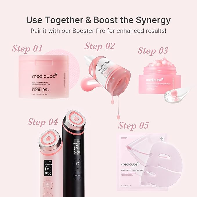 medicube Overnight Renewal Salmon PDRN Duo: Salmon DNA PDRN Pink Peptide Serum and Salmon DNA PDRN Pink Collagen Capsule Cream, Gifts for Her, Skin Care Set
