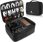 Travel Electronics Organizer, Waterproof Cable Organizer Bag by ORIENTFAMULAY