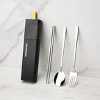 DEVICO Travel Utensils with Case, 18/8 Stainless Steel Reusable Silverware Set - Image 8