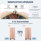 24 Inch Check in Luggage with Spinner Wheels, Hard Shell Suitcases Travel - Image 4