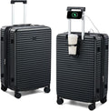 Hard Shell Suitcases Travel Expandable Luggage, 24 Inch Check in Luggage by HanTrip