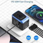 Universal Travel Adapter, PD 35W 7 in 1 International Power Plug Adapter - Image 7