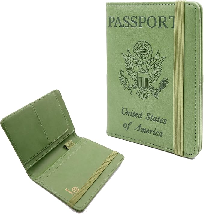 Melsbrinna Premium Leather Passport Holder Covers Case, Waterproof Rfid by Melsbrinna