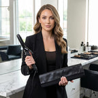 TREND-X Hair Styling Tools Organizer Bag with Heat-Resistant Mat, Flat Iron Travel Case, Travel Bag for Curling Iron, Straightener and Hot Brushes, Storage Case for Hot Hair Tools (Irons Not Included)
