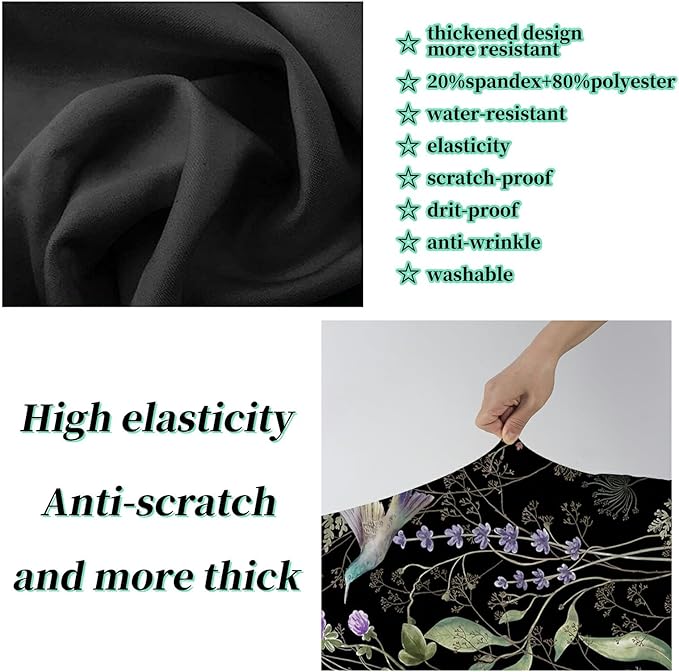 Luggage Cover Suitcase Protector + Luggage Tag, Wild Flowers Hummingbird Travel - Image 3