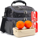 FlowFly Double Layer Cooler Insulated Lunch Bag Adult Lunch Box Large Tote Bag - Image 8
