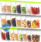 Lerine 22 Pack Reusable Sandwich Bags Dishwasher Microwave Safe, Stand Up by Lerine