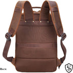 STAR VISTA Angelo 17.3" Vintage Full Grain Leather Laptop Backpack - Image 4