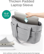 BAGSMART Tote Bag for Women, Lightweight Puffy Tote Bag - Image 5