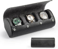 Watch Travel Case for Men: 3 Slot Watch Box Organizer Display Case by HELMDY
