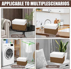 Large 22 Quart Linen Fabric Foldable Storage Bin Cube Organizer Basket - Image 7