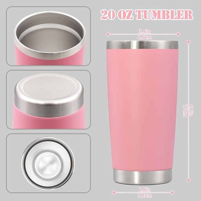 20 oz Tumbler with lid Double Wall Vacuum Insulated Tumblers Stainless Steel - Image 5