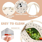 Bluboon Lunch Bag for Women Men Cute Corduroy Lunch Tote Bags Reusable - Image 3