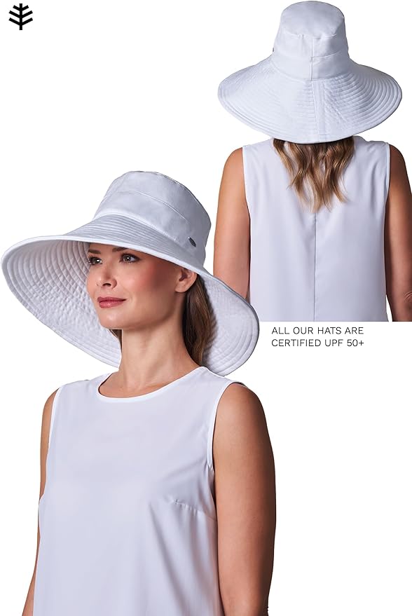 Coolibar UPF 50+ Women's Brittany Beach Hat - Image 5