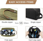 BAGSMART Toiletry Bag for Men, Canvas Travel Toiletry Organizer Dopp Kit - Image 5