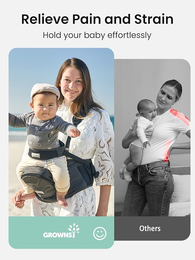 Baby Hip Carrier, GROWNSY Supportive Hip Carrier - Image 3
