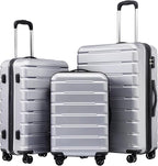 Coolife Luggage Suitcase Carry-on Spinner TSA Lock USB Port Expandable by COOLIFE