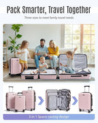 LIGHT FLIGHT Luggage Sets, 3 Piece Durable Suitcase Set - Image 2