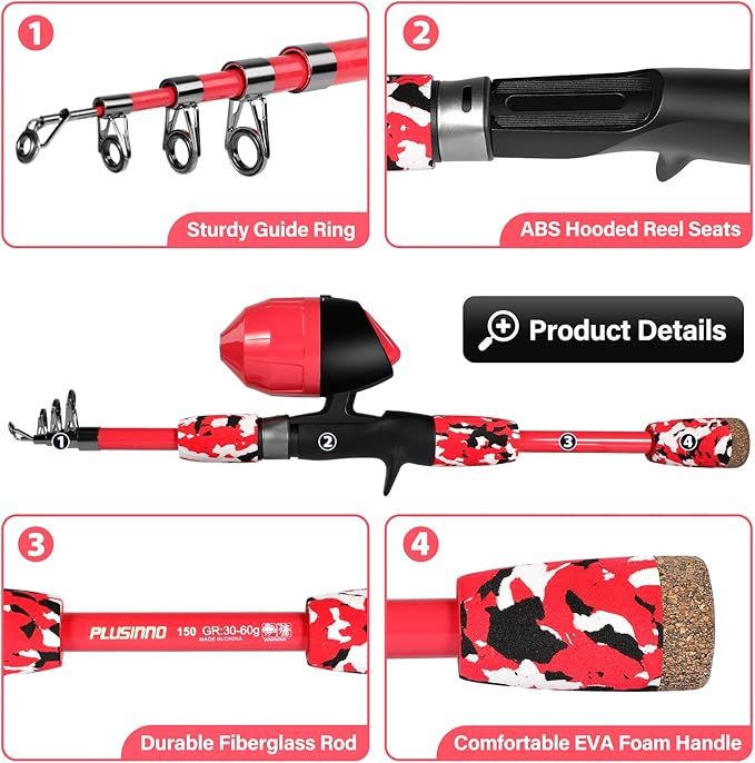 PLUSINNO Kids Fishing Pole - Image 2