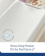 PurComfy Supersoft Diaper Changing Pad Covers, Hypoallergenic Stretchy Changing - Image 6