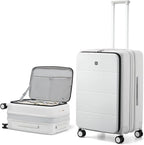 Hanke Hardside Expandable Checked Luggage, 24 Inch Top Opening Trunk Luggages by Hanke
