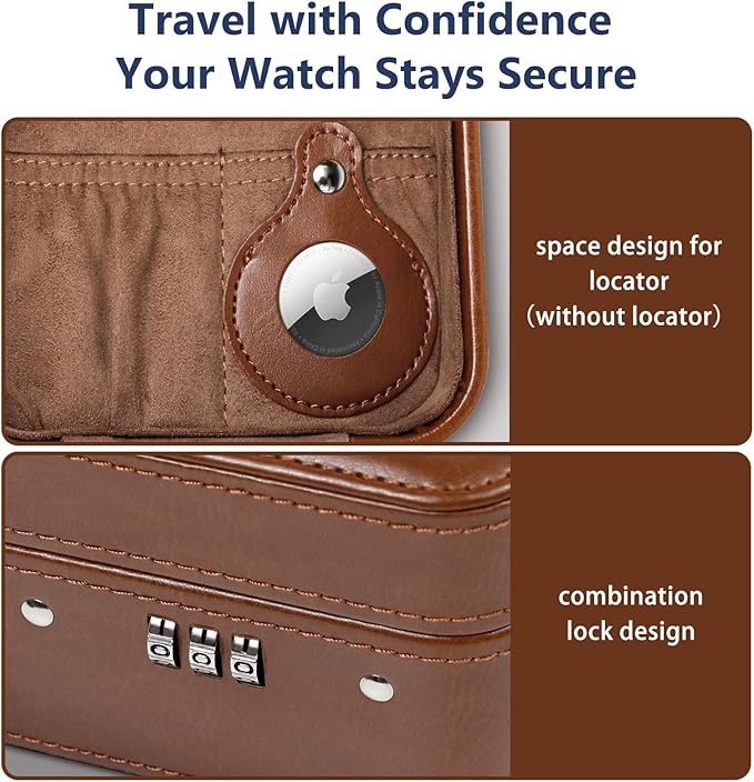 KAMIER Watch Travel Case with Combination Lock - Image 2