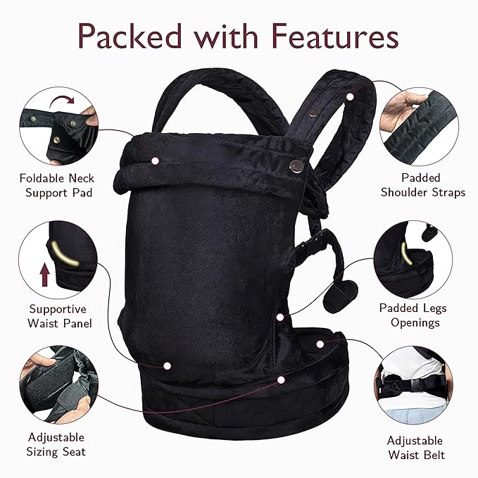 Baby Carrier for Newborn to Toddler, Cozy Baby Wrap Carrier 7-35 lbs, Ergonomic - Image 3
