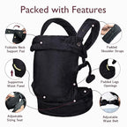 Baby Carrier for Newborn to Toddler, Cozy Baby Wrap Carrier 7-35 lbs, Ergonomic - Image 3
