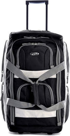 Olympia U.S.A. 29 inch Jumbo Size 8 Pockets Wheeled Rolling Duffel Bag Water - Image 2