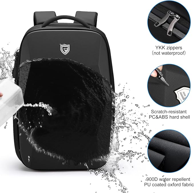 FENRUIEN Hardshell Backpack Expandable, Anti Theft Laptop Backpack - Image 4