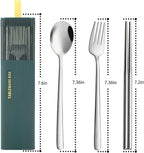 DEVICO Travel Utensils with Case, 18/8 Stainless Steel Reusable Silverware Set - Image 7