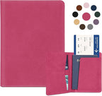 Real Leather Passport Holder for Women Men Travel, Handmade Passport Wallet by Kicoroiny-KeepInnovating