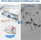 2 Pack Wider Aluminum Toothbrush Travel Case, Portable Travel Toothbrush Holder - Image 3