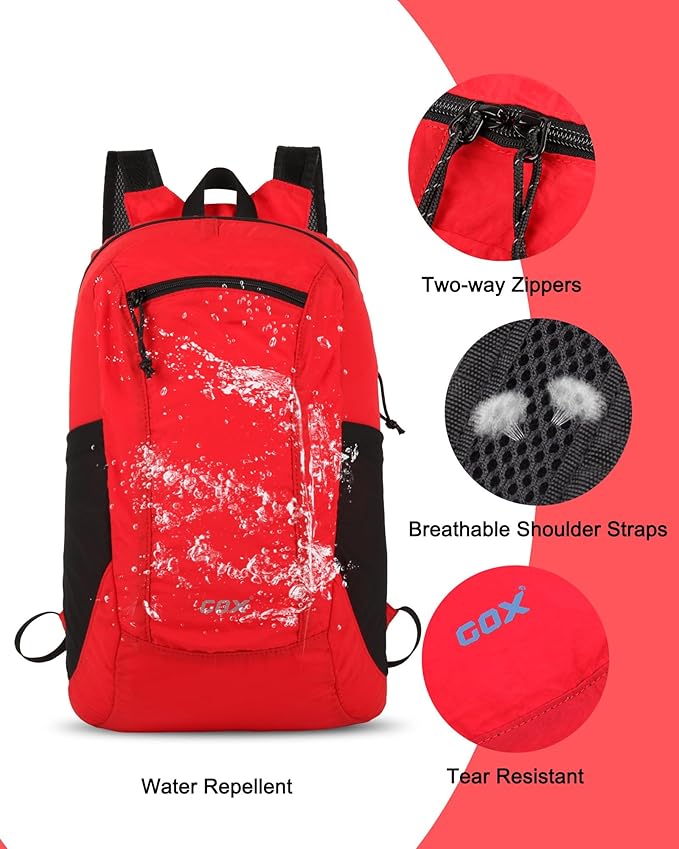 GOX Foldable 20l Backpack For Travel Lightweight Hiking Packable Daypack for - Image 4