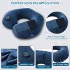 Travel Neck Pillow for Airplane, Compact Inflatable Neck Pillow for Traveling - Image 4