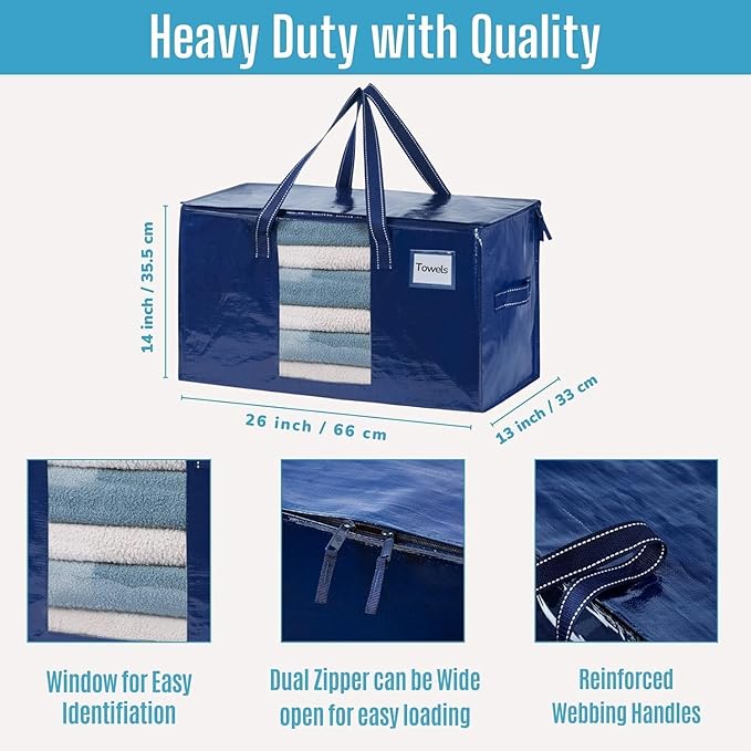 VENO 4 Pack Moving Bags, Comforter and Blanket Storage Bags - Image 4