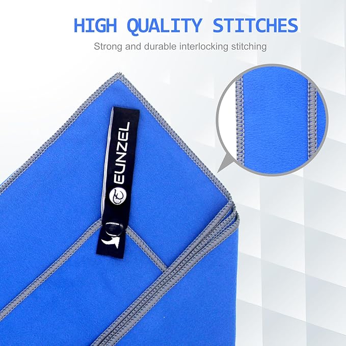 Eunzel Quick Dry Camping Towel, Microfiber Travel Towel 3 Size at 1 Pack - Image 3