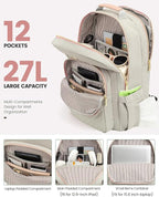 LOVEVOOK Laptop Backpack Purse for Women, Work Travel Computer Bags, College - Image 2