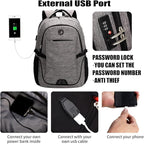 SHRRADOO Anti Theft Laptop Backpack Travel Backpacks - Image 3