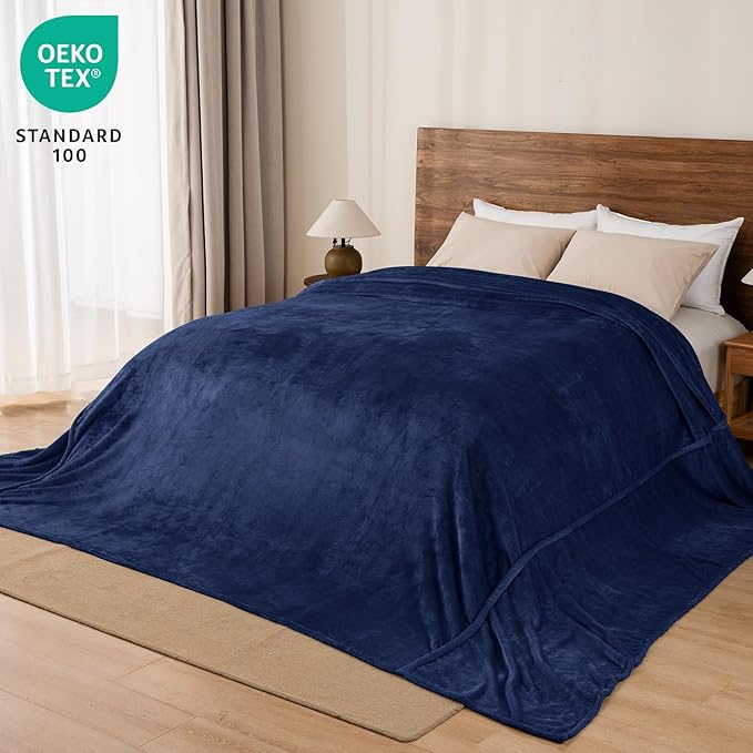 PHF Oversized King Fleece Blanket 120"x120", No Shed No Pilling Big Soft Blanket - Image 5