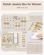 Vlando Travel Jewelry Case for Women Girls Mothers, PU Leather Small Mini - Image 5