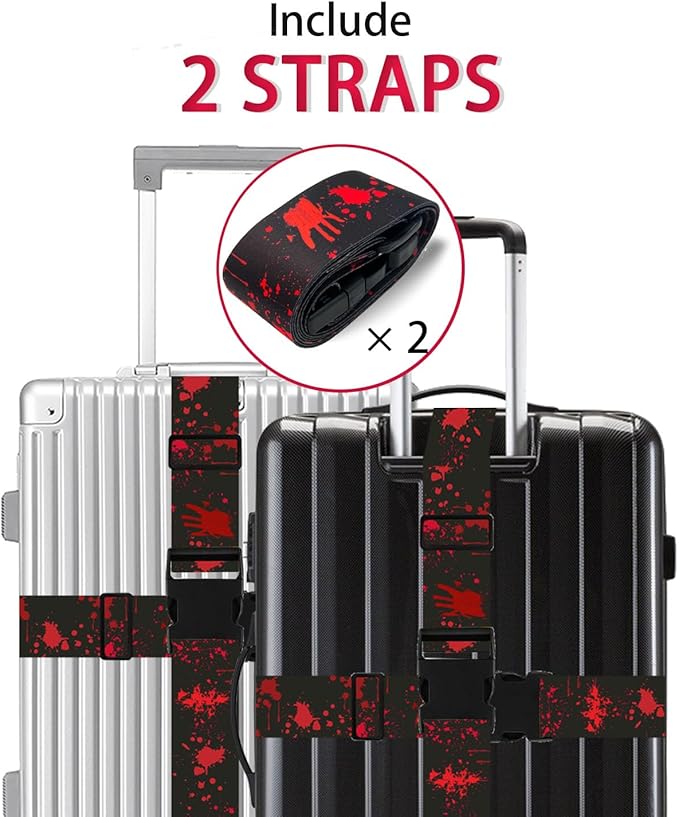 Horror Luggage Straps for Suitcases TSA Approved, Luggage Identifiers for - Image 3
