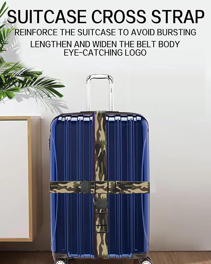 Luggage Straps for Suitcases, Adjustable Travel Belt, Durable Wide Luggage Strap - Image 5