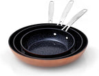 Nuwave 3-Piece Fry Pan Set, 12” Forged Lightweight, G10 Healthy Duralon Blue - Image 6
