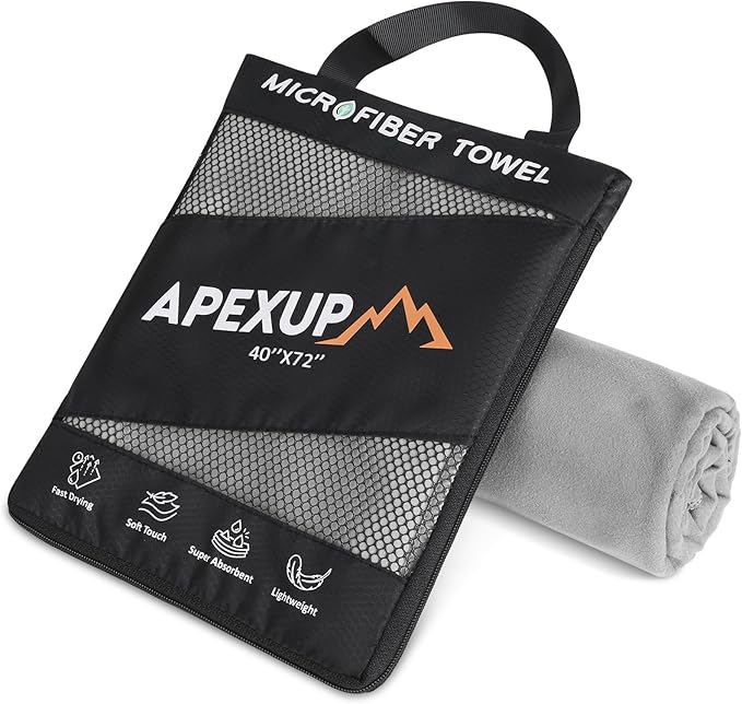 APEXUP Microfiber Travel Towel, Ultra Absorbent Quick Dry Towels, Lightweight by APEXUP