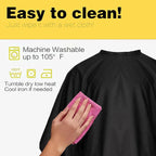 Salon Professional Barber Cape with Multi position Snap Closure Hair Cutting Kits Thin Hairdressing Capes for Unisex 47” * 56”